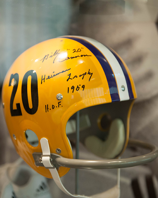 LSU Helmet Signed by 1969 Heisman Winner Billy Cannon